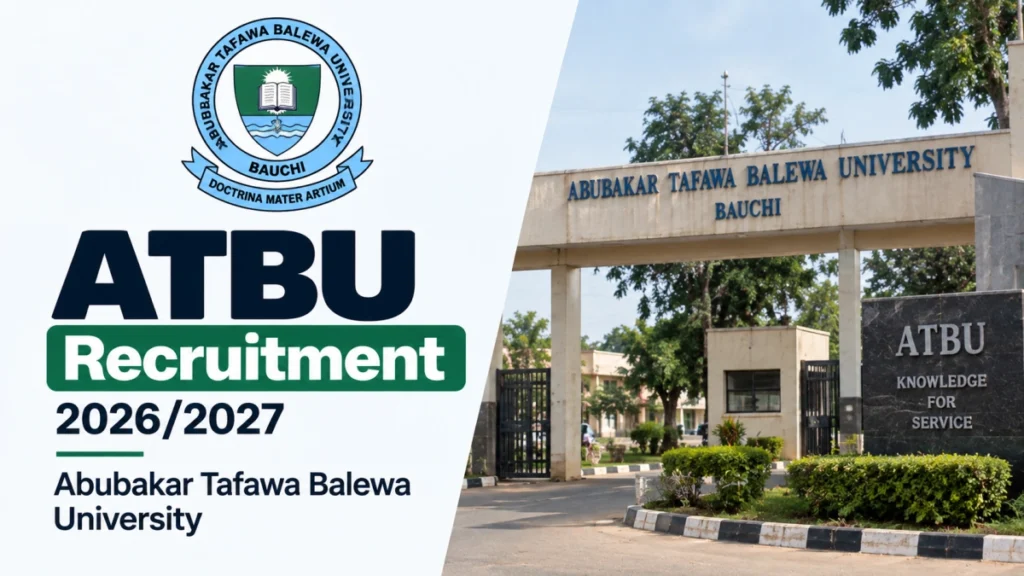 ATBU Recruitment 2026/2027 Abubakar Tafawa Balewa University Vacancies Portal