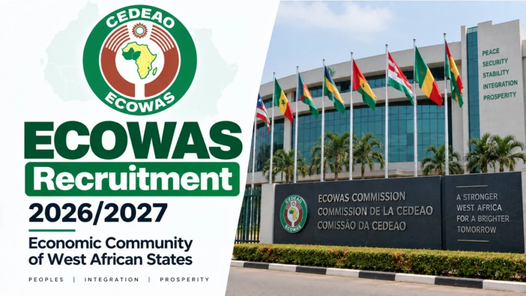 ECOWAS Recruitment 2026/2027 Application Form Portal, Deadline