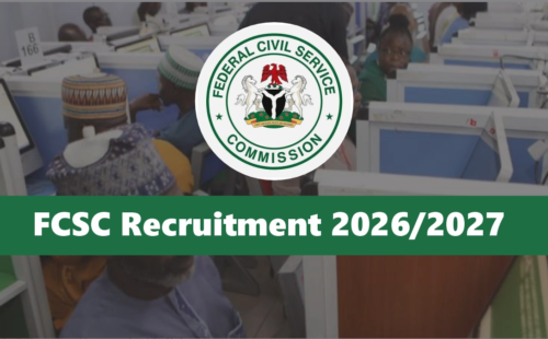 FCSC Recruitment 2026/2027 Portal Vacancies, Application Form, Deadline
