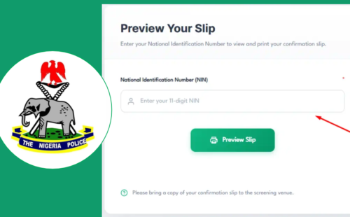 How to Print Police Recruitment Slip 2026/2027