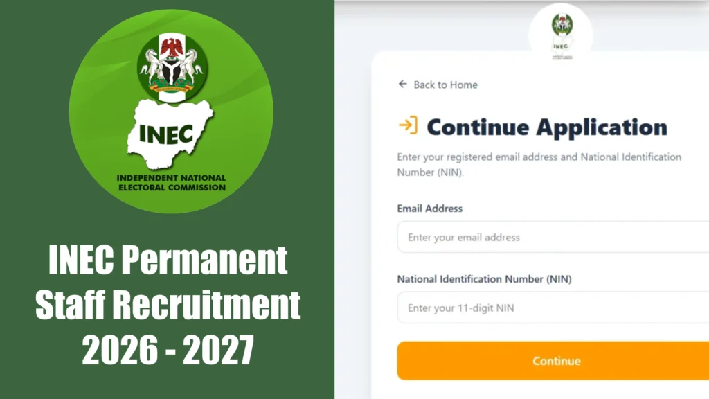 INEC Permanent Staff Recruitment 2026 Application Portal, Dates