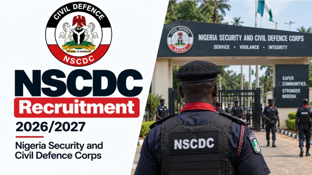 NSCDC Recruitment 2026/2027 | CDCFIB Recruitment Portal Login