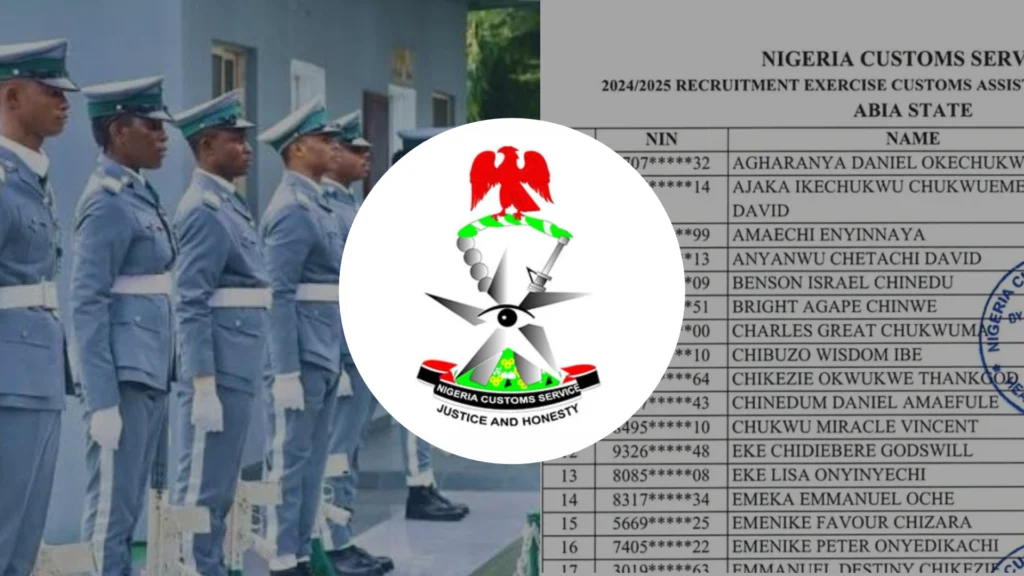 Nigeria Customs Service Shortlisted Candidates 2026 Final List PDF