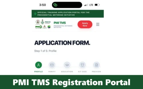 PMI TMS Registration 2026/2027: Presidential Metering Initiative Application Portal