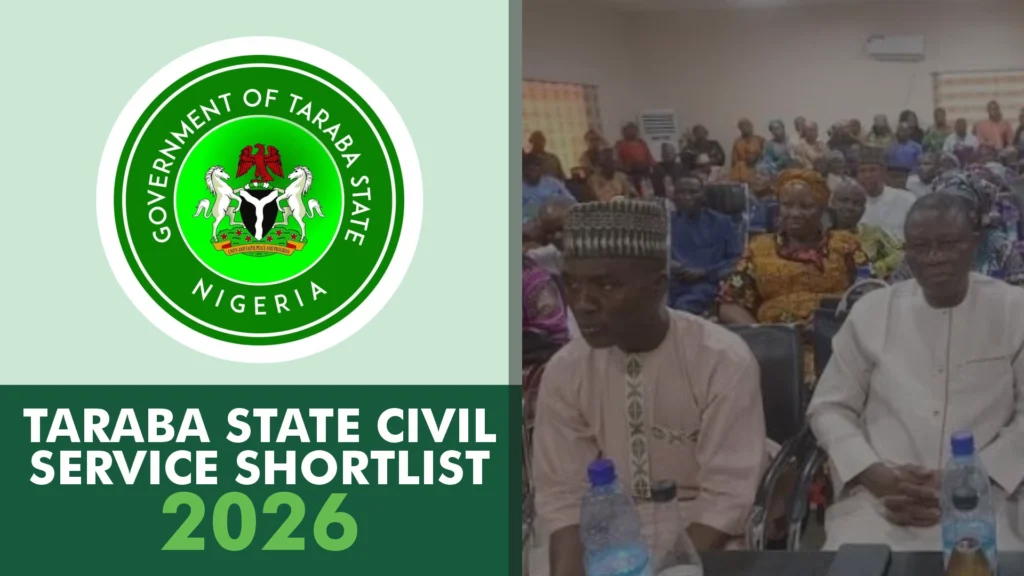 Taraba State CSC Shortlisted Candidates 2026 for 1,085 Recruitment