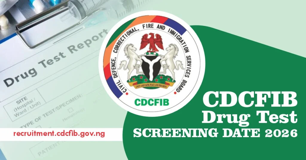 CDCFIB Drug Test Screening Date 2026: Portal Opens October 28